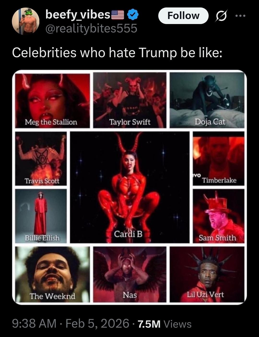 Celebrities who hate Trump