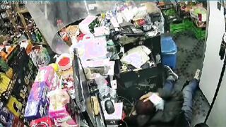 Robber Plays Whac-A-Mole with a Liquor Bottle on his Victim's Head