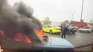 Car Erupts in Flames When Driver Uses Hand Sanitizer While Smoking a Cigarette