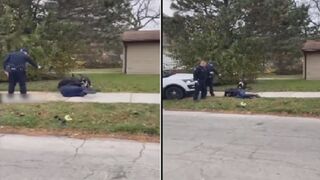 Cops Save A Man Being Attacked By 3 Pitbulls!