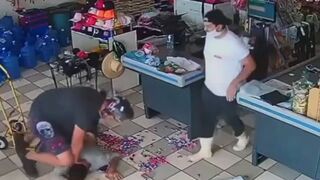 Grocery Store Thief Stopped in his Tracks by Security Guard