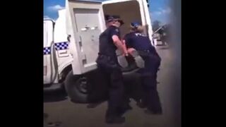 Unvaxxed Man is Thrown Head First Into a Police Car, Taken to a Unvaxxed Camp