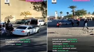 Las Vegas Woman Hits Teens With Car After Fight!