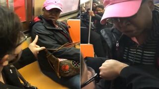 Asian Karen and Black Woman Battle over Wearing a Mask on the Subway