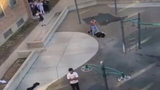 WARZONE CHICAGO: Dude Gets Whooped Then Gets up and Shoots the Man Several Times.