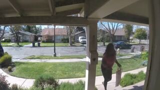 Package Thief Gets Caught Stealing a Staged Amazon Package Full of Bricks!