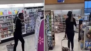 Woman With a PICKAXE Shoplifts in Broad Daylight in a Los Angeles Rite Aid