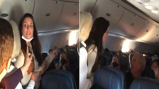 Woman Punches Elderly Man Over Heated Mask Dispute During Flight!
