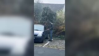 Arsonist Sets HIMSELF on Fire Torching Car
