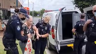Cops Arrest Elderly Woman, Put Her In Paddy Wagon For Not Showing Her Vaccine Passport