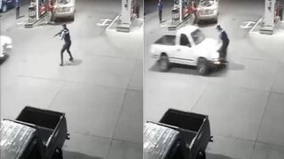 Police Officer Trying To Stop Suspect Gets Hit By His Truck.