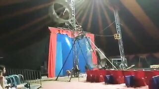 Circus Acrobat Falls On Stage Breaking Leg 