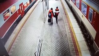 Slovakia: A 73 year old woman fell from a platform under a train.