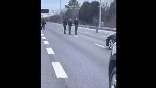 Man Walking Down the Highway with a Box Cutter Gets Executed Via Police Firing Squad