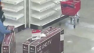 Homeless shoplifter steals 70inch TV; 22nd time in 3 months