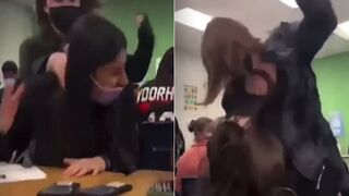 Teacher Just Watches as a Female Student is Repeatedly Punched in the Back of Her Head until Unconscious