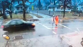 Watch As Hero Crossing Guard Saves Student From Driver Who Was Texting On Her Phone