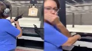 Could've Ended Bad: This Woman Has No Business Being At A Gun Range!