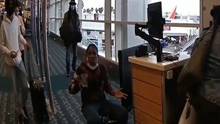 Crazy Video Of Orlando Police Chasing Drunk Woman On A Motorized Suitcase Through Airport