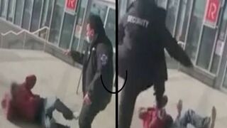 Security Guard Goes Off On Dude For Making A Racist Remark!
