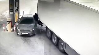 Man Trying To Protect His Car.