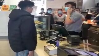 Brat Smashes a McDonalds After they got his Order Wrong, gets McPunched by the Staff