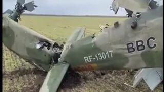 Russian Helicopter Totally Destroyed