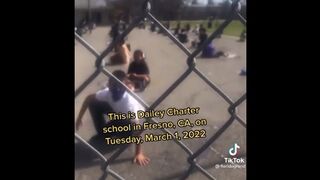 Kids in Commiefornia are STILL Forced to Eat Outside on the Ground Wearing Masks