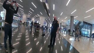 Salt Lake City Man in Airport Punches Cop In The Face For No Apparent Reason.