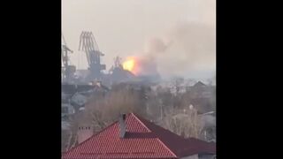Russian Landing Ship Orsk Gets Obliterated at a Ukrainian Port