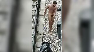 Man strips naked while attacking everyone and everything in sight