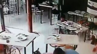 Deadly Shooting In Brazilian Cafeteria Caught On CCTV