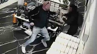 Fed Up: Owner Gives Thief A Beating After Returning To His Store To Steal Again!