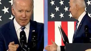 Biden Tries to Shake Hands with the Air.