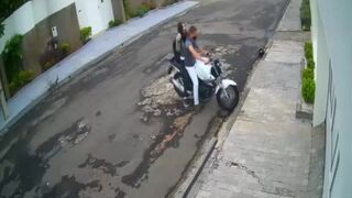 Brave Girl Fights For Her Motorcycle