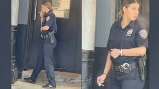 Pretty NYPD Officer Needs a Weed Break.