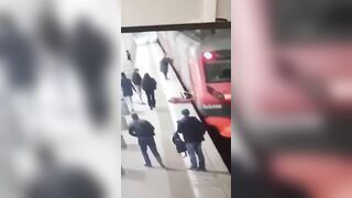 Woman Gets Leg Trapped In Train Door Before Being Dragged Across Platform At Moscow Station