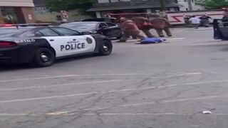Exact Moment the Buffalo Shooting Suspect Is Being Detained