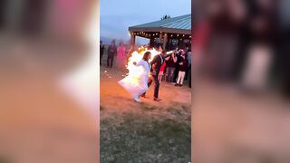 Newlyweds Sets Themselves On Fire At Wedding