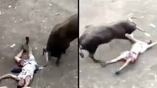 OUCH: Bull Absolutely Destroys This Man!