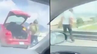 Uber Eats Driver Thrown Over a Bridge During a Road Rage Incident in Mexico!