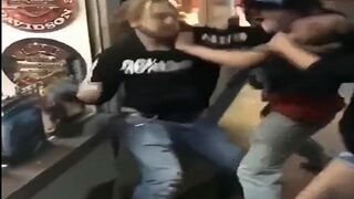 ANTIFA soyboy gets KNOCKED OUT!