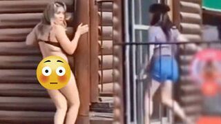 Side Chick Sneaks Out Her Dudes House & Avoids Catching A Beating After His Wife Came Home Early!