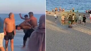 3 Arabs are Beaten by Turks for Taking Pictures of Young Girls on The Beach