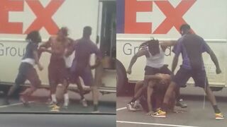 FedEx Driver Jumped and Stomped by His Coworkers in a Parking Lot!