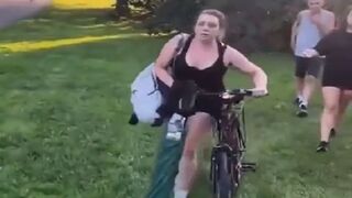Female Jogger is Attacked by Crazy Karen For Not Wearing a Bra.
