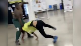 Guy Beats Female Amazon Worker!