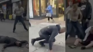 Old Man Beat These 2 Young Thugs with Ease Outside of a McDonalds!