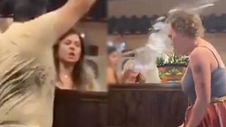 Karen Gets into a Wild Food Fight with Family That Was Being too Loud at Restaurant.