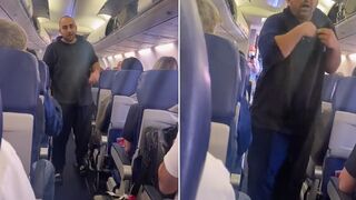 Airline Fights Don't Get Funnier than This... Dude Transforms into a Crip then a Cop.